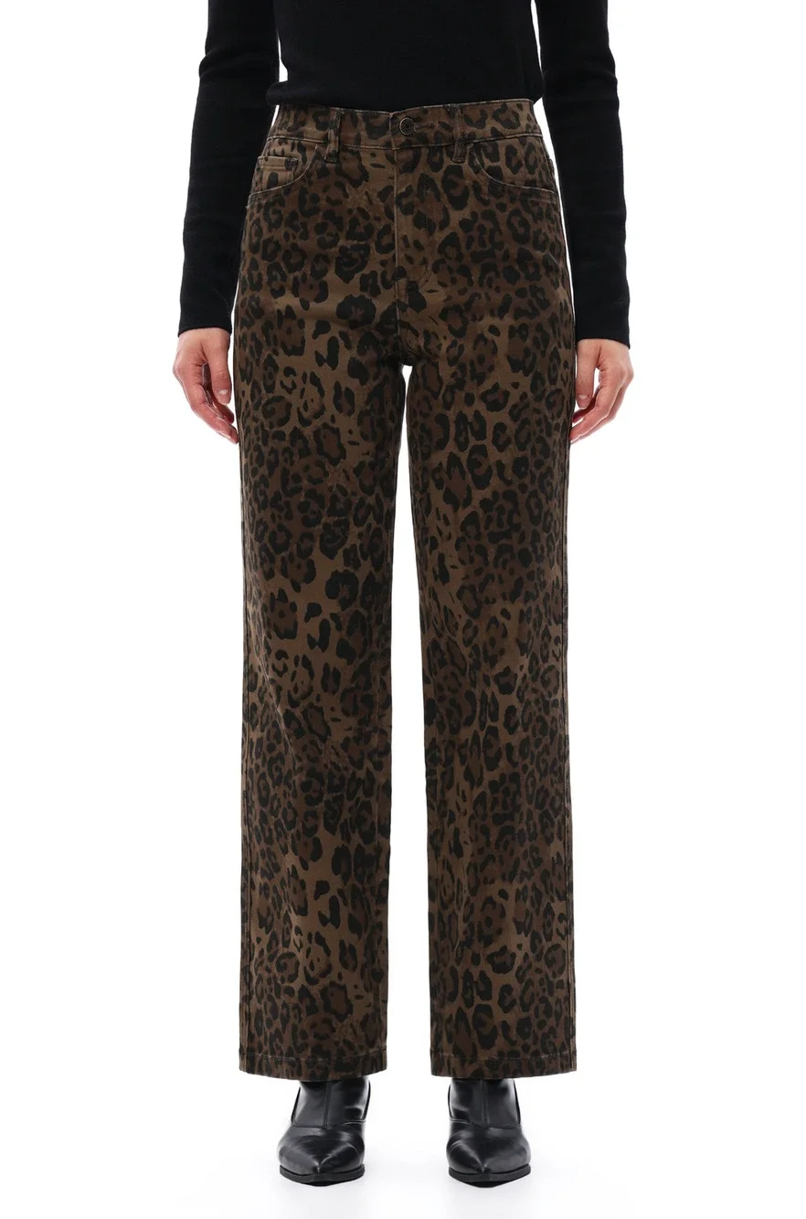High Rise Relaxed Straight Pants